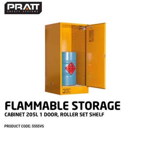 PRATT FLAMMABLE LIQUIDS STORAGE CABINET 205L 